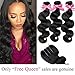 Brazilian Virgin Hair 3 Bundles with Closure Brazilian Body Wave 8A 100% Unprocessed Human Hair bundles With Lace Closure Natural Black Color by YAVVE (14