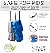 GoGoChews Chew Necklace - Train Shape Chewelry for Boys & Girls, Oral Motor Therapy Tool/Chew, Provides Sensory Input for Special Needs Chewers, Calming for Teething & Biting (Blue/Silver)