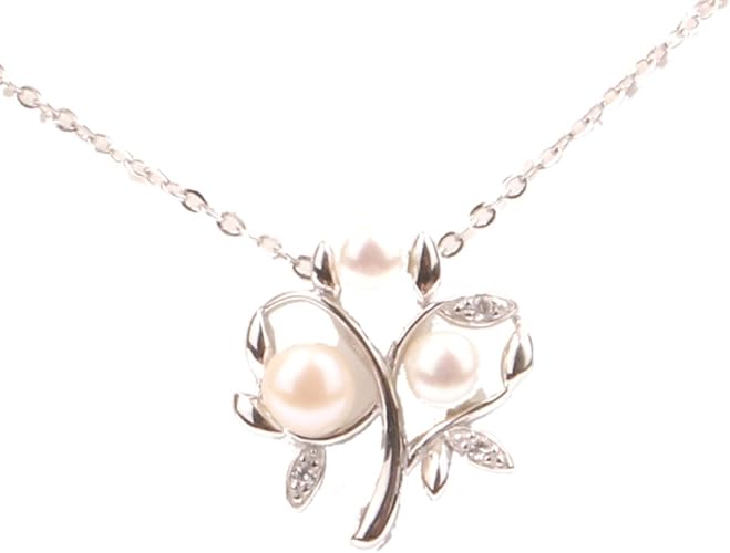 Toazi Argent 925 Chaine Bijoux Femme Tendance Motif Perle Fleur Avec Cristaux Cadeau Pour Elle Amazon Fr Bijoux