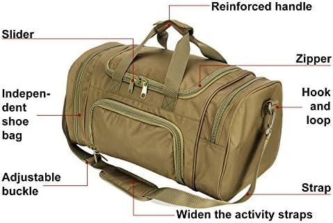 ARMYCAMO ArmyCamoUSA Military Tactical Duffle Bag Gym Travel Hiking & Trekking Sports Bag with Shoes Compartment 4 ARMYCAMO ArmyCamoUSA Military Tactical Duffle Bag Gym Travel Hiking & Trekking Sports Bag with Shoes Compartment