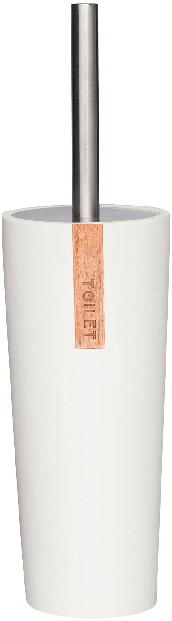 Sealskin Granada Toilet Brush and Holder, Polyresin, White, 9.7 x 35 x 9.7 cm