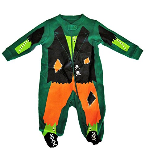 Frankenstein Monster Halloween Green Infant Sleeper