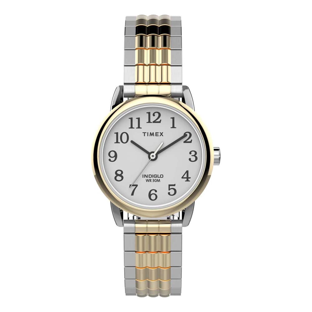 Timex Easy Reader Women's 25mm Expansion Band Watch with Perfect Fit TW2V05900