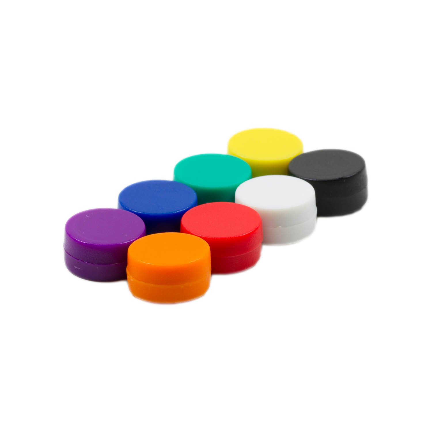 Magnetastico® | 8x strong neodymium magnets with protective coating | 8 colours | Size 12x6 mm | Strong coloured office magnets | Perfect mini magnets for fridge, whiteboard & glass magnetic board