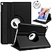 Case for iPad 2017 / iPad Air 2 / iPad Air, 360 Degree Rotating Stand Cover Protection with Auto Sleep / Wake Function, 9.7 inch Swivel Case for Apple iPad 6th 5th Air, Black