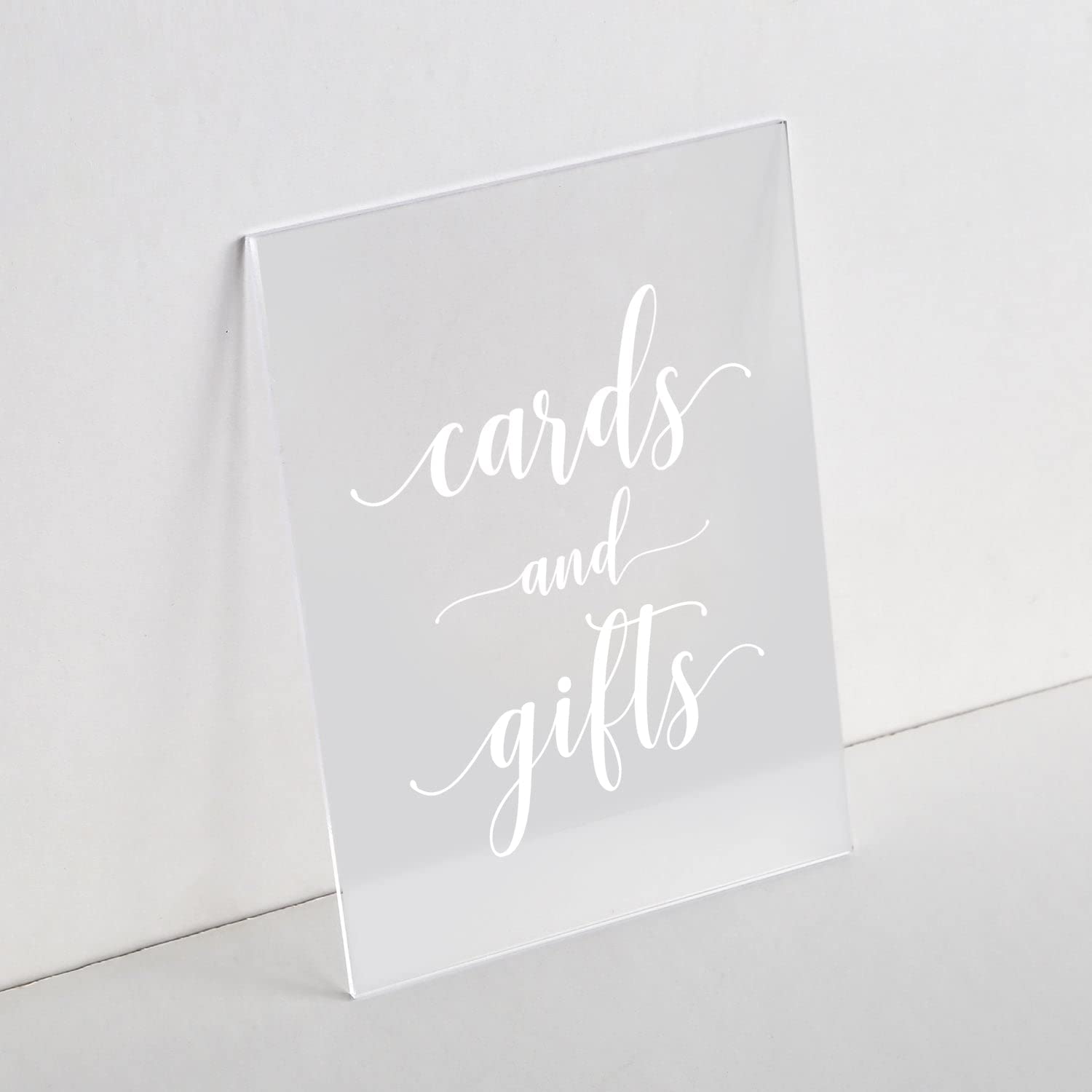 Product image UNIQOOO 10 Pack Frosted Blank Acrylic Sign Wedding Table Numbers, 8 x 10 in, DIY Acrylic Sheet for Wedding Table Number Holder, Display Stand Signs for Party Events, Office