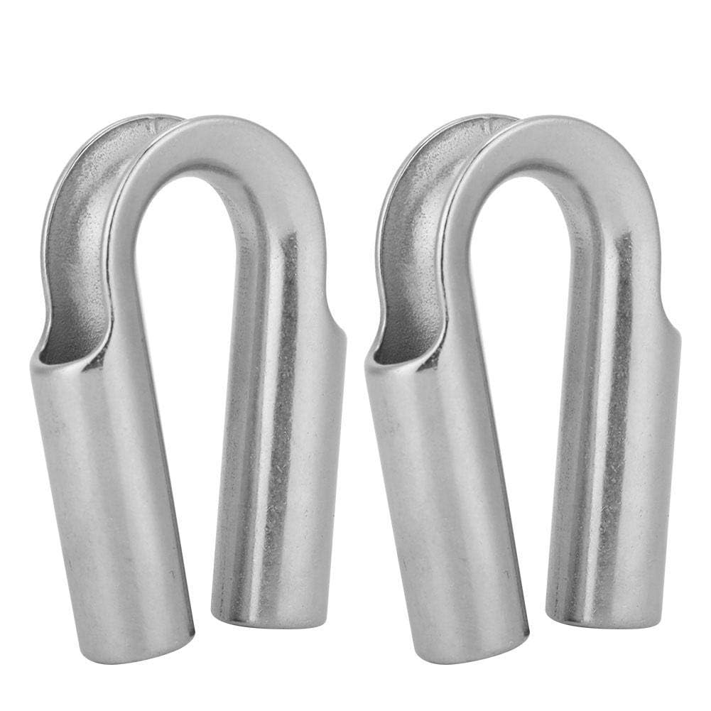 Vbest life Rope Cable Thimbles Rigging Stainless Steel Tube Thimble For Winch Rope Boating Accessories (7mm-2PCS)