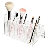 Wall Mounted Clear Acrylic 12 Slot Cylindrical Makeup Storage / Brow Pencil Mascara Organizer Rack