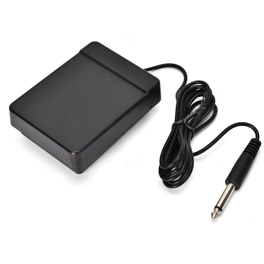 Jadpes Keyboard Piano Pedal,6.35 Universal Single Pedal Electronic Foot Sustain Controller for Kids Children Electronic Keyboard Piano