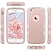 ULAK iPhone 6S Case,iPhone 6 Case, Hybrid Soft Silicone Hard PC Case Anti Slip Heavy Duty High Impact Dust Scratch Shock Resistance Protective Cover for iPhone 6/6S 4.7 Inch, Rose Gold