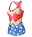 Amoluv Hot Fashion Women Wonder Woman Cape Printed Sleeveless T Shirt Vest Tank Tops BX019 One Size