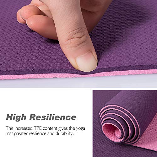 image for TOPLUS Yoga Mat, Upgraded Non-Slip Texture 1/4 inch Pro Yoga Mat TPE E
