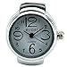 Fashion White Arabic Numbers Quartz Finger Ring Watch with Gift Box