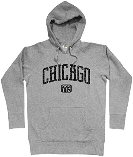 Smash Vintage Men's Chicago 773 Hoodie - Light Steel, XXX-Large