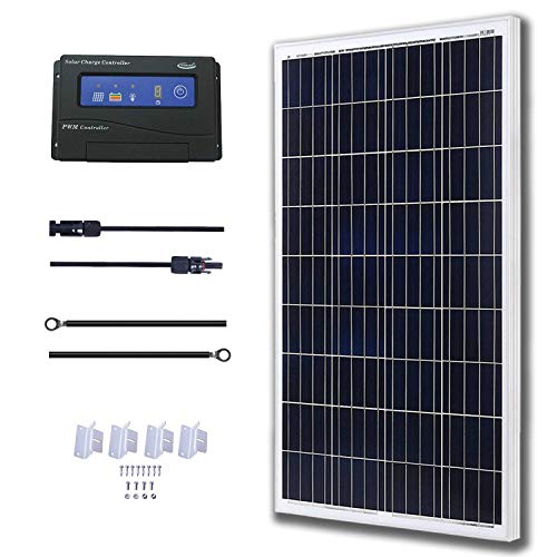 Komaes 100 Watts 12volts Polycrystalline Solar Panel Kit With