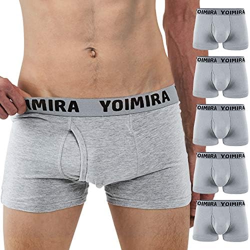 ボクサーパンツ メンズ 下着 人気 男性 コットン ボクサー パンツ 前開き メンズ ボクサー セット ブラック ネイビー