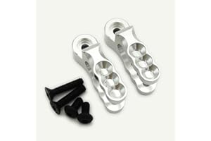 EPTNNASO Aliminum Servo Horns Steering Arms 25T Silver for Traxxas Revo E Revo 2.0 VXL Summit Slayer Pro 4x4 XO-1 T-MAXX 5345