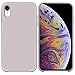 Anuck Case for iPhone XR Case 6.1 inch, Anti-Slip Liquid Silicone Gel Rubber Bumper Case with Soft Microfiber Lining Cushion Slim Hard Shell Shockproof Protective Case Cover - Lavender Gray