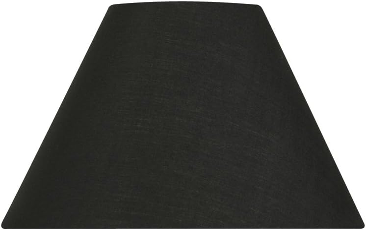 Oaks Lighting 16-inch Cotton Coolie Shade, Black