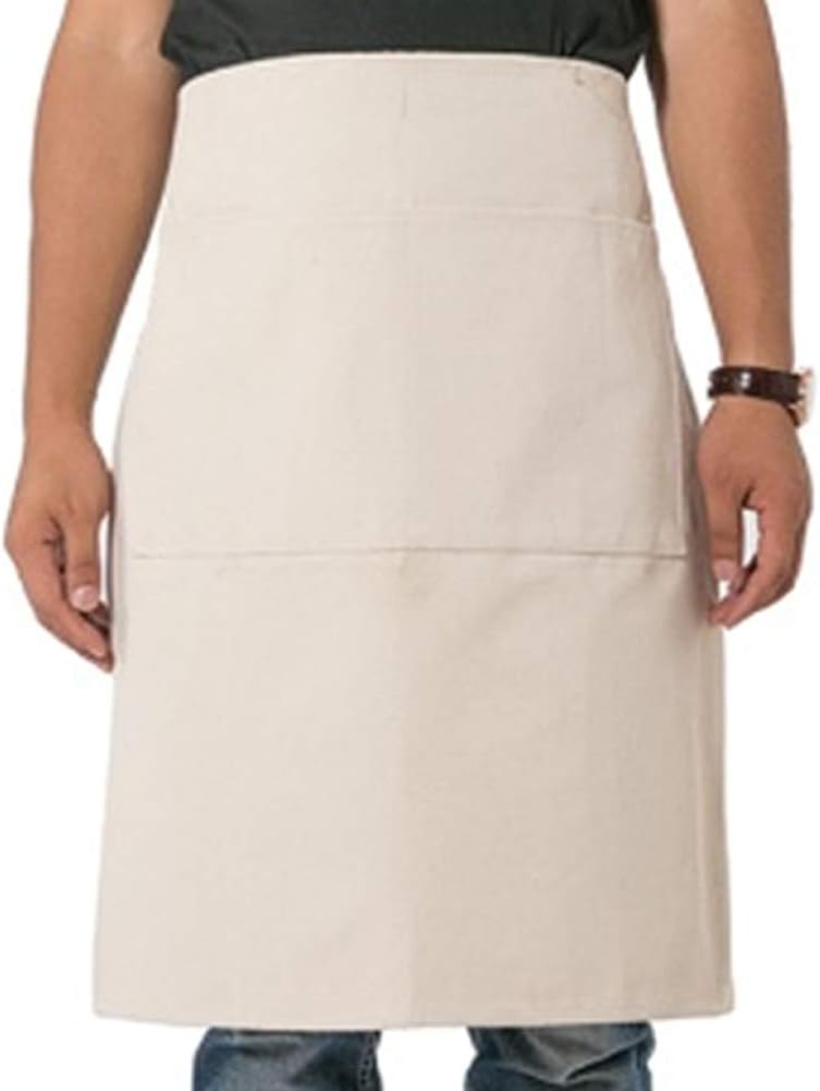 Waist Apron Dyed Cotton Canvas Half Apron Heavy Duty Tool Apron Workshop Tools Welding Apron for Men, Women, Chef, Baker, Servers, Waitress, Waiter, Craftsmen