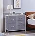 ALLZONE Dresser for Bedroom, 5 Drawer Tower Unit Organizer for Nursery, Closets, Kids, Hallway, Entryway, Heavy Duty, Wooden Table, Gray