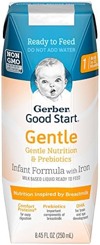 Gerber Good Start Gentle Non-GMO Ready to Feed Infant Formula, Stage 1, 8.45 Fluid Ounce (Pack of 24)