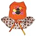 Petitebella Rainbow Turkey Puppy Dog Dress (Orange/Turkeys, Medium)