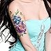 TAFLY Butterfly Large Peony Flower Body Art Temporary Tattoo Transfer Sticker 5 Sheets
