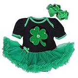 Baby Green Shamrock St Patricks Day Bodysuit Tutu