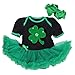 Baby Green Shamrock St Patricks Day Bodysuit Tutu