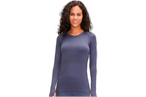 BLACK STALLION DESIGNS Women's Signature Performance Long Sleeve Tech Top-Moisture-Wicking Slim Fit Horse Riding Show Shirt