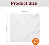 sourcing map 20pcs Peel Stick Marble Tiles 12"x12" PVC Waterproof Backsplash view 2