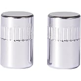 KAISH 2-Pack Metal Brass Toggle Switch Tip Guitar Pickup Selector Switch Knob Cap for Gretsch Guitars Metric Thread M4 Chrome