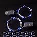 RTGS 10 Sets 15 Blue Color Micro LED String Lights Battery Operated on 6 Feet Silver Color Wire