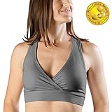 Soft French Terry Nursing Sleep Bra for Maternity / Breastfeeding (Small, Grey)