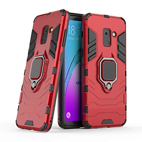 nincyee Bumper Case for Samsung Galaxy A8 Plus 2018,Car Magnetic Stand Holder 360 Degree Adjustable Ring Kickstand Cover for Samsung Galaxy A8/A8 Plus 2018