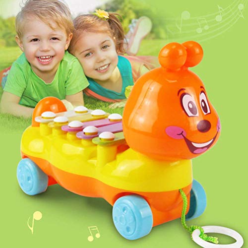 Mini Cartoon Caterpillar Xylophone Toy Hand Knock Glockenspiel Piano Toy Musical Instrument Educational Music Toy Kids Gifts - Thumbnail 2