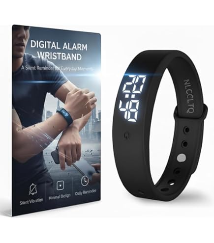 Amazon.com: Vibrating Alarm Wristband, Silent Wristband Alarm Clock for Men  & Women, with Waterproof Design, Heavy Sleepers Bands, for Silent Alarm at  Home Travel : Home & Kitchen