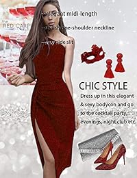 Vestidos de cóctel de noche elegantes sin mangas para mujer de un hombro con pliegues y hendidura alta