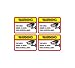 Security Camera, Security Sticker, Video Surveillance Sticker with Security Sign Warning for Home and Business, UV Weather Resistant - 4 Pack @ Each Sticker is 6" x 4.25"