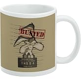 Looney Tunes Wile E. Coyote BUSTED Ceramic Coffee Mug Gift, 11oz, White