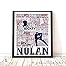 PrintChicks -Hockey Typography Personalized Print - Wall Art Decor Poster Team Gift
