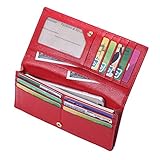RFID Blocking Wallet Women Genuine Leather Bifold Security Change Clutch Ladies Purse