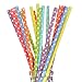 175 Count Paper Craft Straws 7 3/4” Stylish Small Polka Dot in Assorted Rainbow Colors of Special Curation, Best Suited for Parties, Events and Crafts (Small polka dot)