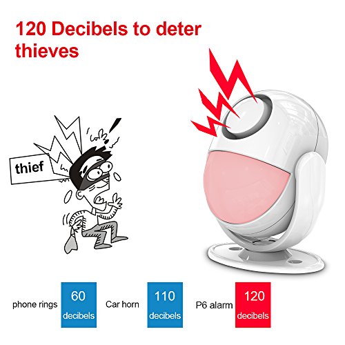 Wireless Home Security Alarm, KERUI All-in One PIR Motion Sensor Alarm Visitor Guest Entry Doorbell Chime with Remote LED Indicators Easy to Install Great for Businesses Shop Store Home,Driveway Alert