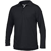 LAPG Men's Operator Tactical Long Sleeve Polo Shirt, Lightweight Anti-Wrinkle Moisture-Wicking Uniform Polo for Men