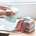 FarJing 4Pcs Dishclout Hanging Hand Towels,Dish Cloth for Washing Dishes Dish Rags Coral Velvet Nonstick Oil Washcloths