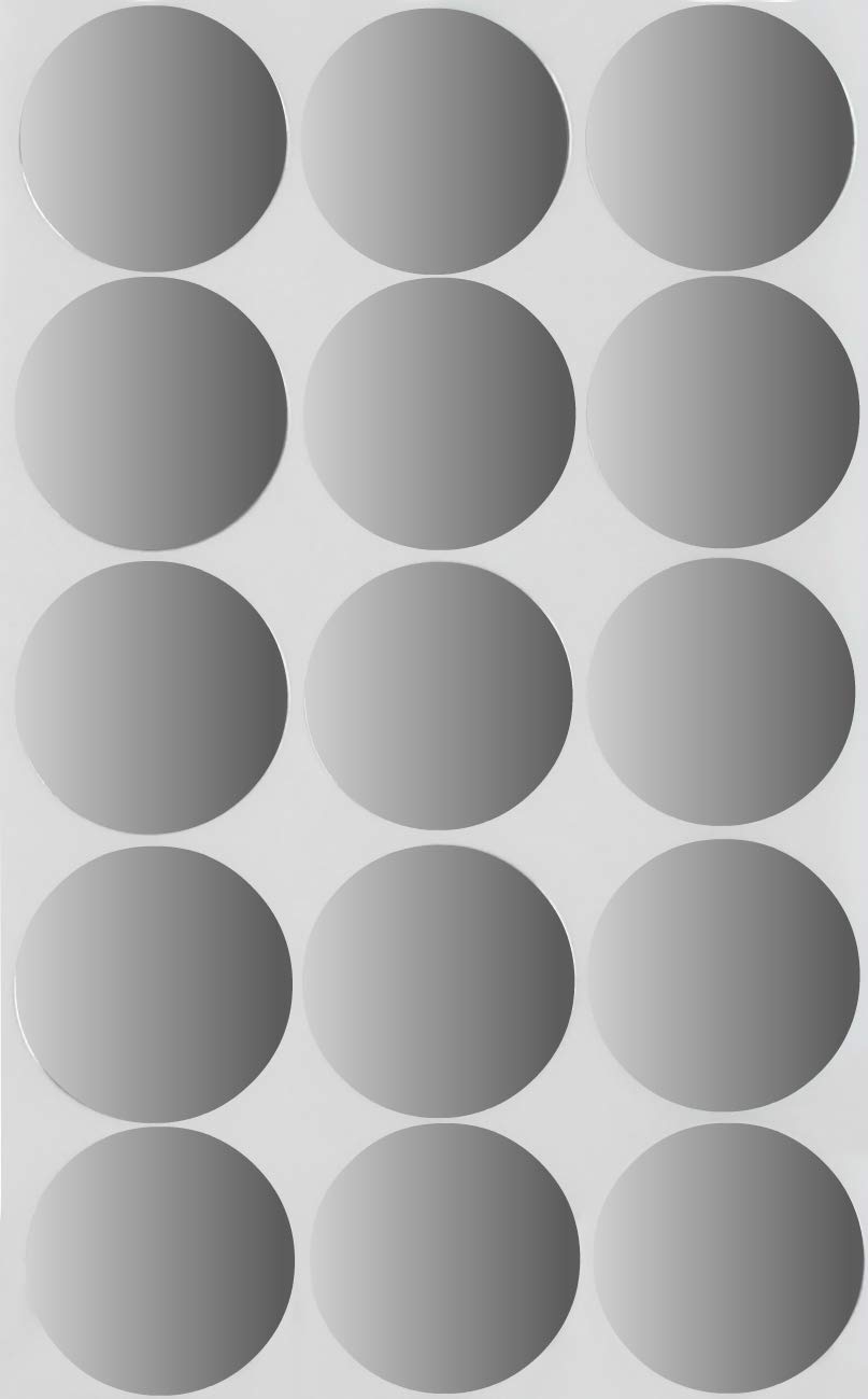 Royal Green Metallic Silver Dots 3cm (30mm) Round Silver Stickers Pack of 225
