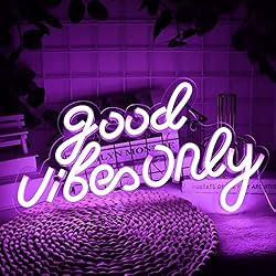 JFLLamp Good Vibes Only Neon Signs for Wall Decor