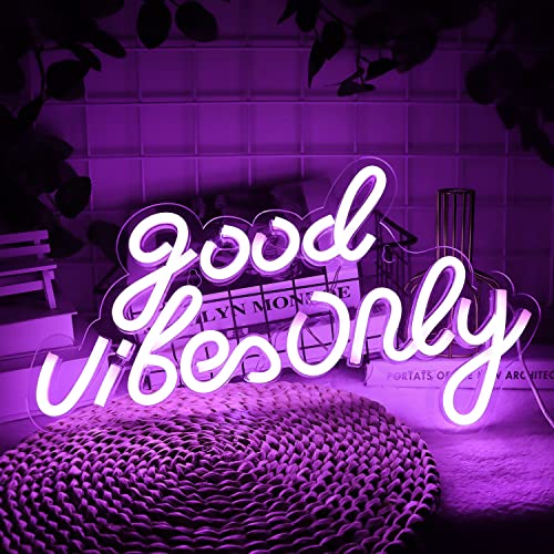 JFLLamp Good Vibes Only Neon Signs for Wall Decor
